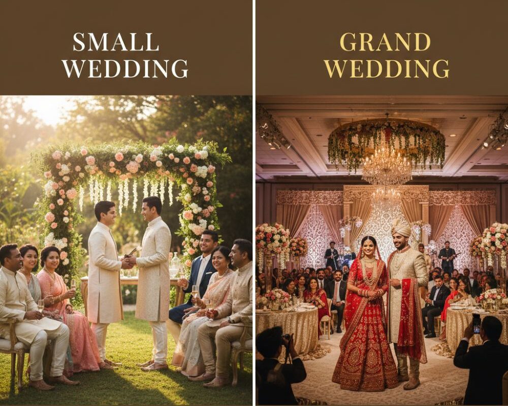 Small wedding vs garnd wedding