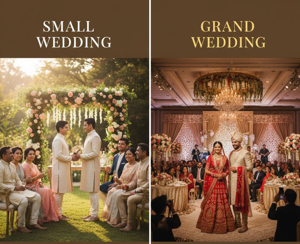 Small wedding vs garnd wedding